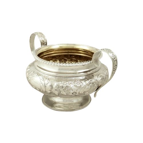Antique Georgian Sterling Silver 2 Handle Bowl 1828