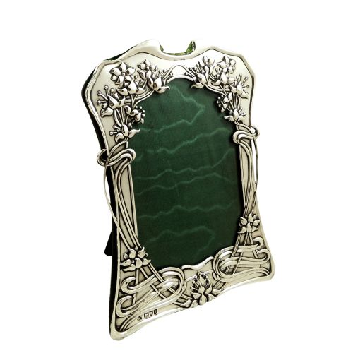 Antique Art Nouveau Sterling Silver Photo Frame 1901