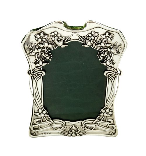 fig 1. Antique Art Nouveau Sterling Silver Photo Frame 1901