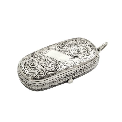 Antique Edwardian Sterling Silver Double Sovereign Case 1908