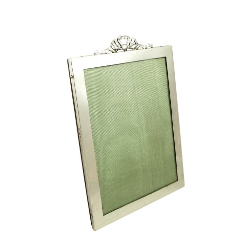 Antique Sterling Silver 8" 'Bow/ribbon' Photo Frame 1919