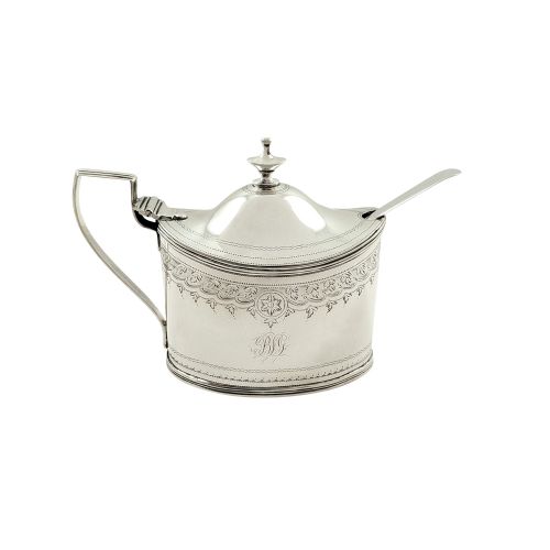 Antique Georgian Sterling Silver Mustard Pot 1799