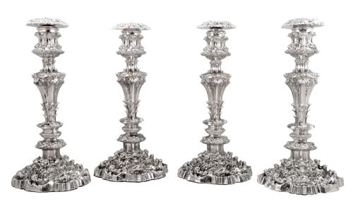 fig 1. Set 4 Antique William IV Sterling Silver 13