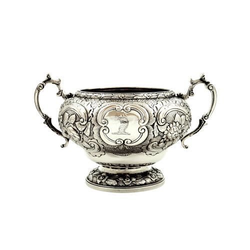 Antique Georgian Sterling Silver 2 Handle Bowl 1820