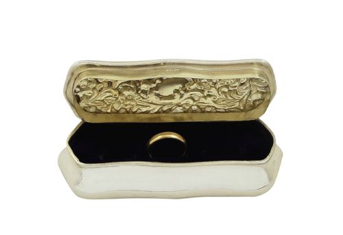 fig 1. Antique Edwardian Sterling Silver Ring Box 1905