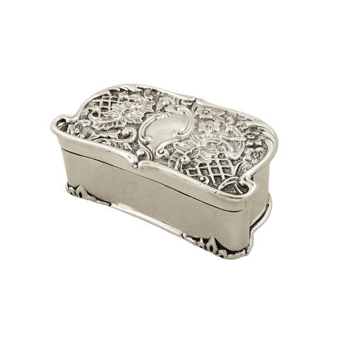 Antique Edwardian Sterling Silver Trinket Box 1905