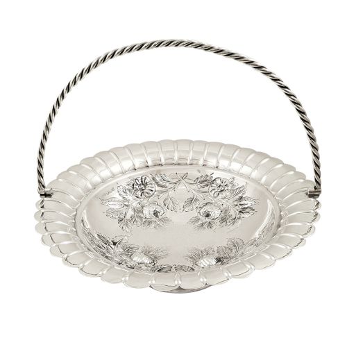 Antique Victorian Sterling Silver Basket - 1890 - John Newton Mappin