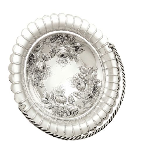 fig 2. Antique Victorian Sterling Silver Basket - 1890 - John Newton Mappin