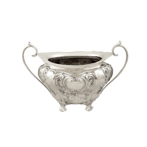 Antique Edwardian Sterling Silver 2 Handle Bowl - Walker & Hall 1904