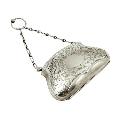 Antique Sterling Silver Purse 1916