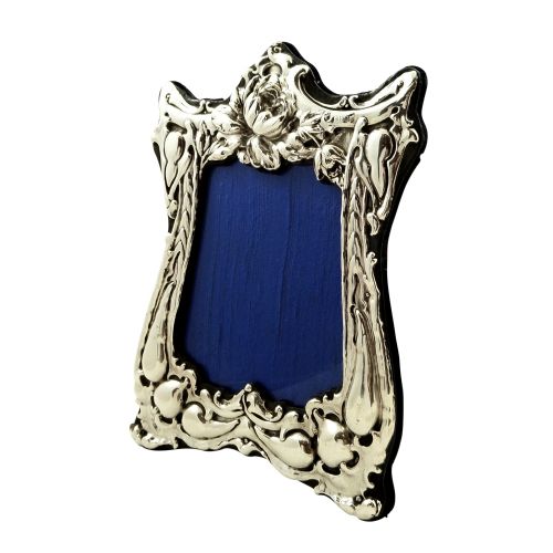 Antique Edwardian Sterling Silver 8" Photo Frame 1902