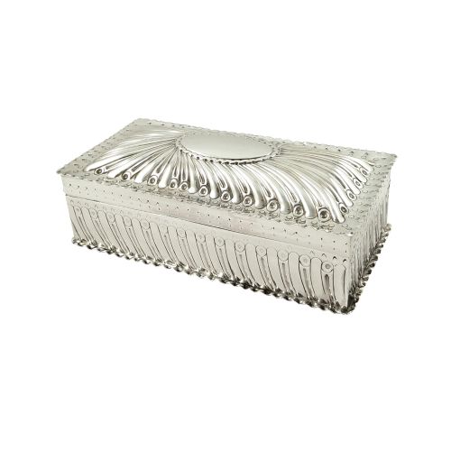 Antique Victorian Sterling Silver Cigarette / Trinket Box 1886