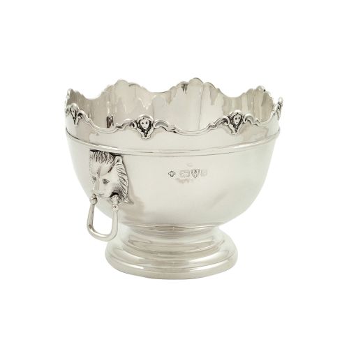 Antique Edwardian Sterling Silver Monteith Style 5" Bowl 1907