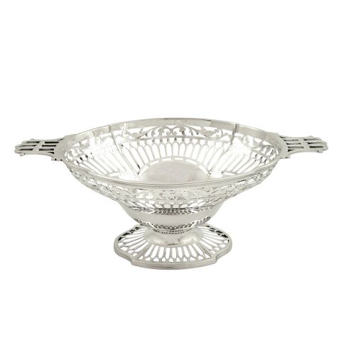 Antique Sterling Silver Fruit/bread 12" Basket / Dish 1913