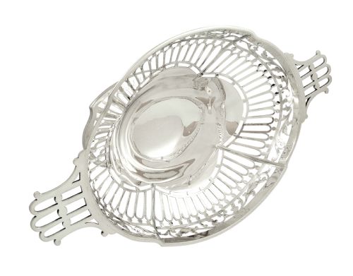 fig 1. Antique Sterling Silver Fruit/Bread 12