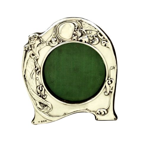 fig 1. Antique Edwardian Art Nouveau Style Photo Frame 1909