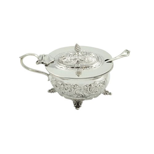 Antique Edwardian Sterling Silver Mustard Pot 1902