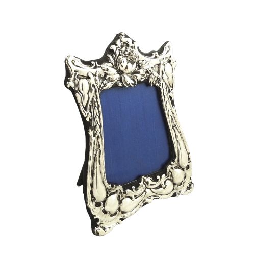 Antique Edwardian Sterling Silver 8" Photo Frame 1902
