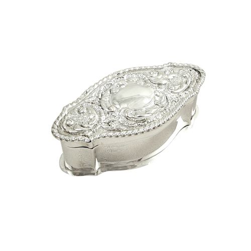 Antique Sterling Silver Edwardian Trinket Box 1902