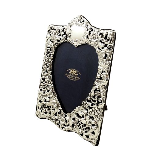 Antique Edwardian Sterling Silver Heart Photo Frame 1903
