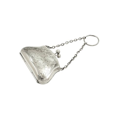 Antique Sterling Silver Purse 1915