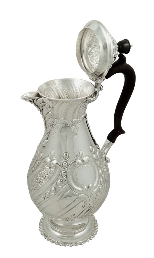 fig 1. Antique Edwardian Sterling Silver Water Pot / Jug 1903