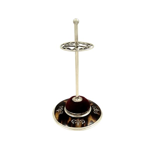 Antique Sterling Silver and Tortoiseshell Hat Pin Stand 1920