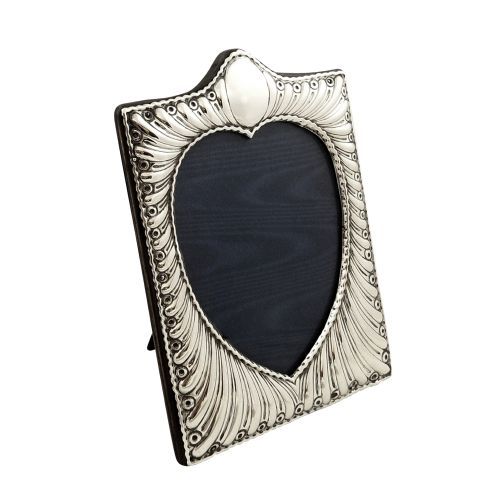 Antique Victorian Sterling Silver 'Heart ' Photo Frame 1896