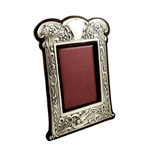 Antique Art Nouveau Sterling Silver 9" 'Bird' Photo Frame 1904