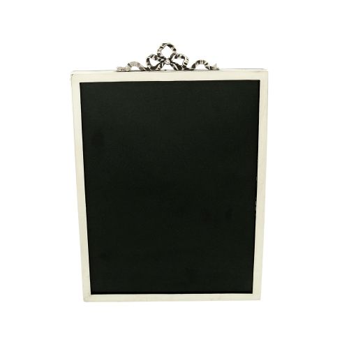 Antique Sterling Silver 9 1/2" Bow / Ribbon Photo Frame 1919