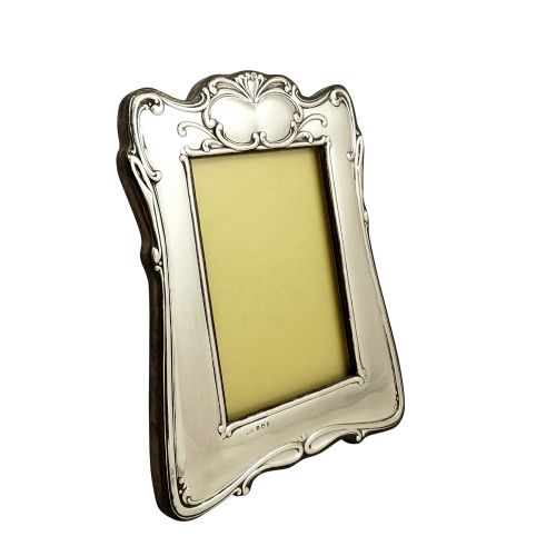 Antique Edwardian Sterling Silver 8 1/2" Photo Frame 1907