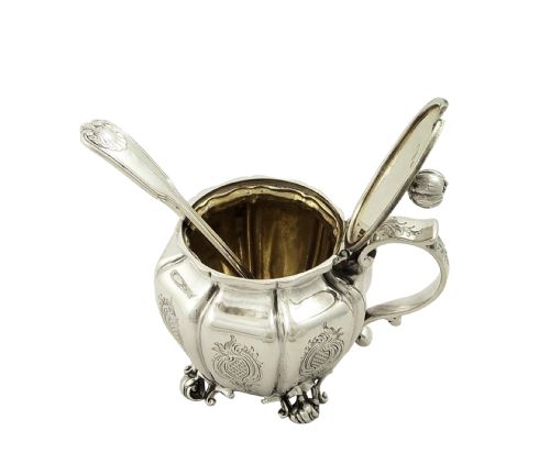 fig 1. Antique William IV Sterling Silver Mustard - William Bateman II 1835