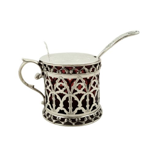 Antique Victorian Sterling Silver Mustard 1851