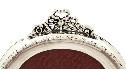 fig 1. Antique Sterling Silver Bow / Ribbon Photo Frame 1912