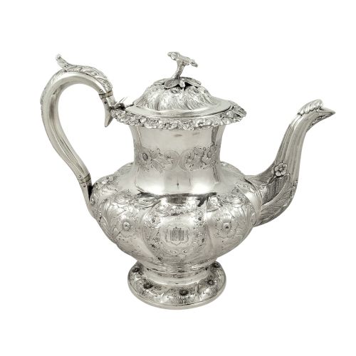 Antique William IV Sterling Silver Coffee Pot 1832