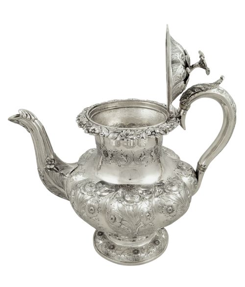 fig 1. Antique William IV Sterling Silver Coffee Pot 1832