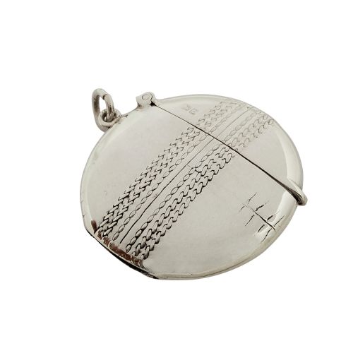 Unusual Antique Edwardian Sterling Silver Cricket Ball Vesta 1905