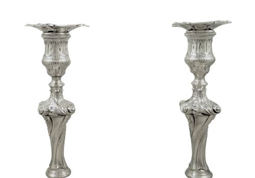 fig 1. Pair of Antique Georgian Sterling Silver 11