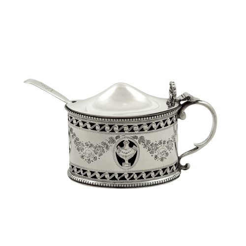 Antique Sterling Silver Mustard Pot 1919
