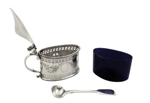 fig 1. Antique Sterling Silver Mustard Pot 1919