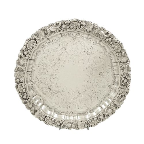 Antique Edwardian Sterling Silver Tray 1904