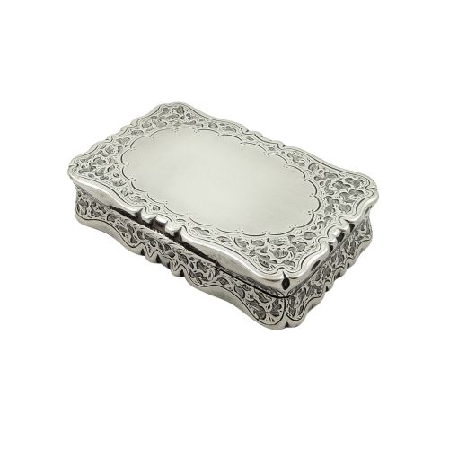 Antique Victorian Sterling Silver Snuff Box 1871