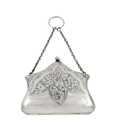 Antique Edwardian Sterling Silver Purse 1908