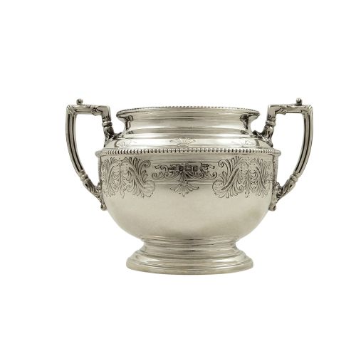 Antique Victorian Sterling Silver 2 Handle Bowl 1890 - Walker & Hall