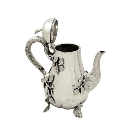 fig 1. Antique Edwardian Sterling Silver 'Pear' Coffee Pot 1903