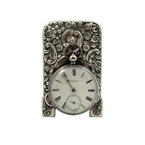Antique Victorian Sterling Silver Pocket Watch Stand 1898