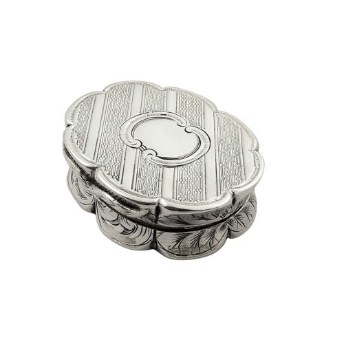 Antique Victorian Sterling Silver Vinaigrette 1855