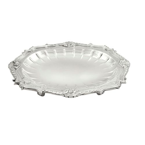 Heavy Antique Edwardian Sterling Silver 10" Dish / Bowl 1908