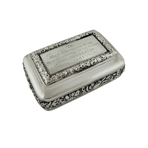 Antique Georgian Sterling Silver Snuff Box 1817
