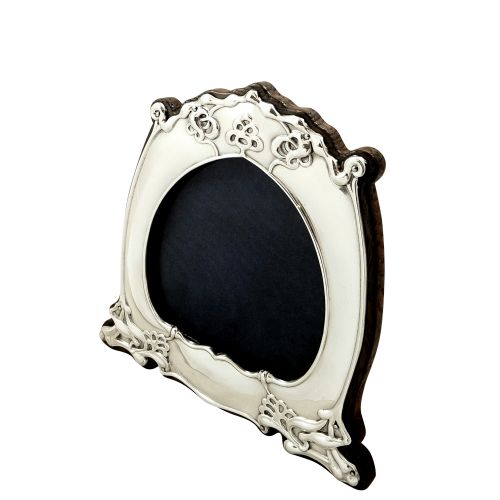 Antique Art Nouveau Sterling Silver Photo Frame 1903